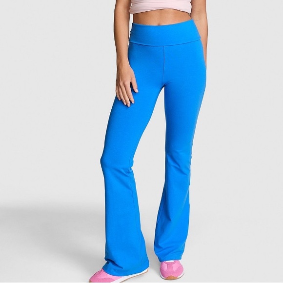 🔥VS Pink LTD EDITION ✨Pink Friday✨ cotton foldover flare leggings sz M NWT - Picture 2 of 8